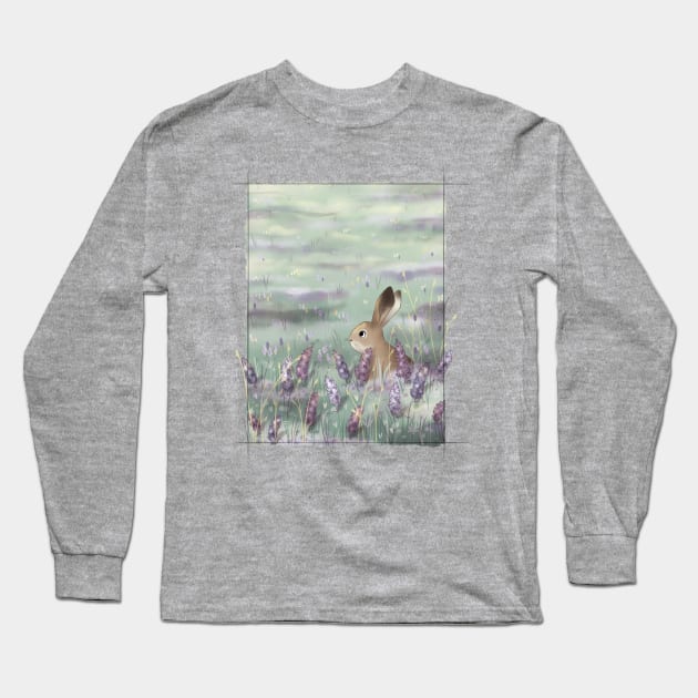 Hare in Heather Long Sleeve T-Shirt by Melissa Jan